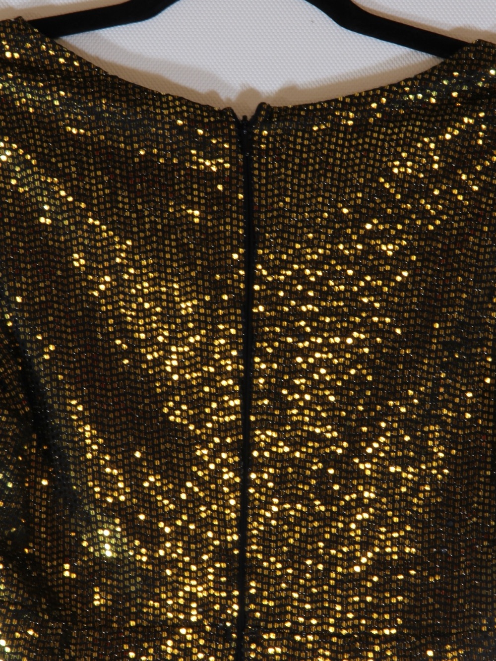 VENUS Gold Sequin Halter V‑Neck Wide‑Leg Jumpsuit NWT - Picture 4 of 7